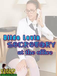 Dildo Lovin Secretary at the office -Two galleries of a luscious hottie taking self pleasure at the office